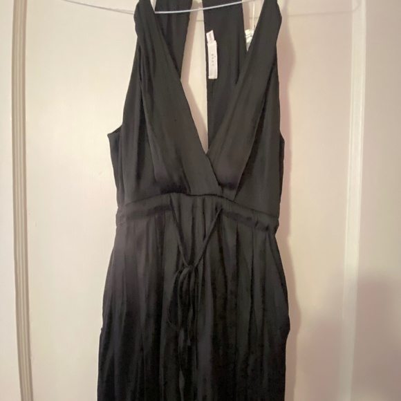 NWT Lush black satin jumper romper - Picture 1 of 8